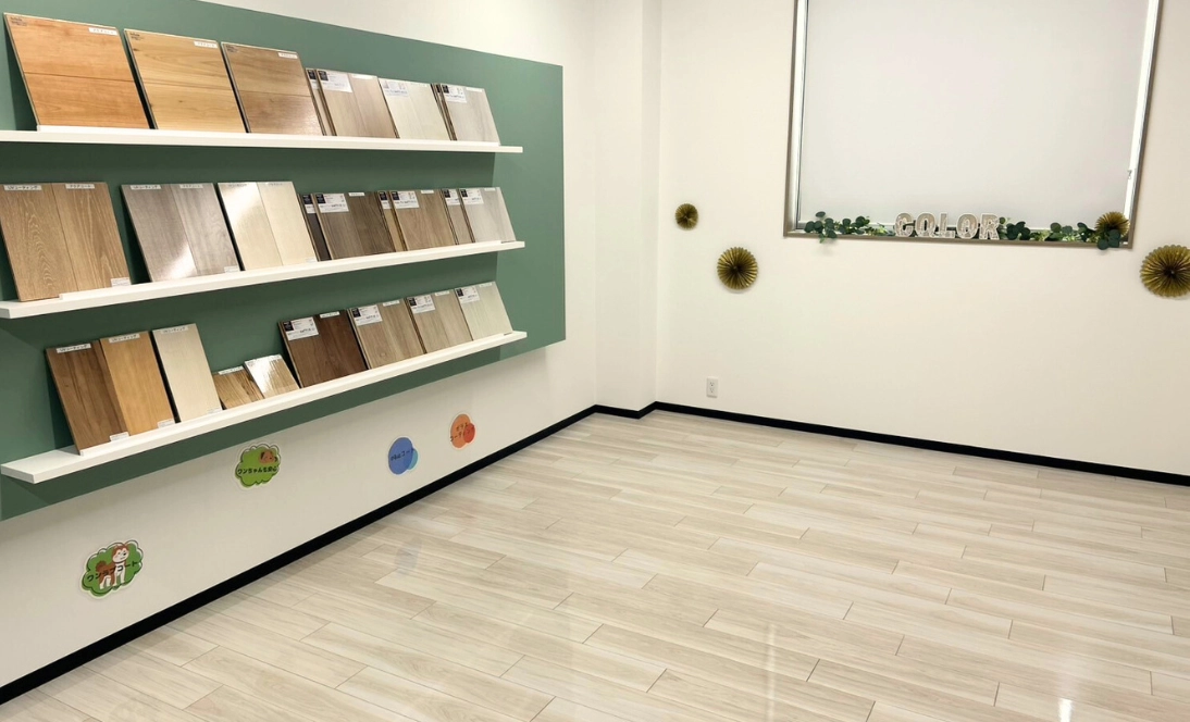 名古屋ショールームのフロアコーティング施工後