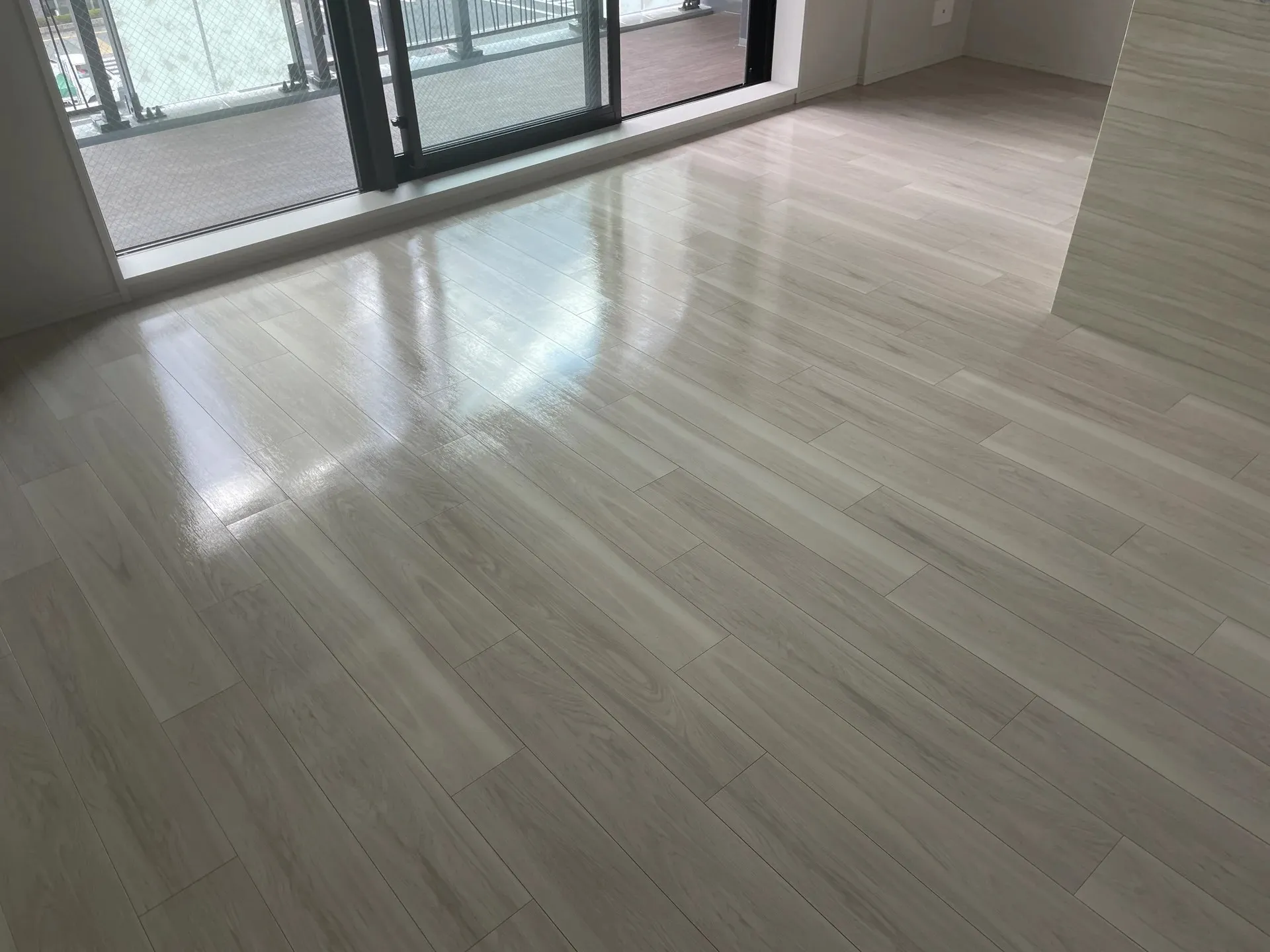 施工後のフローリングの様子（京都府京都市｜UVフロアコーティング後）