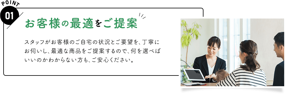 お客様の最適をご提案