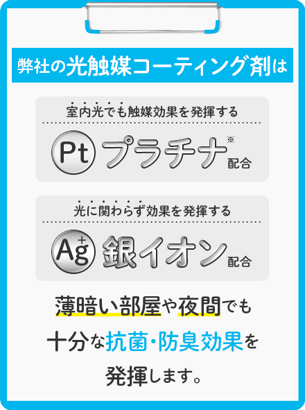 弊社の光触媒コーティング剤は